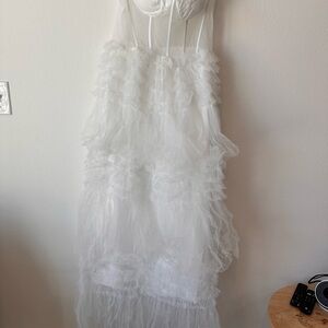 NWT Cider Woven Corset Layered Tool Bridal/Prom Dress, Size Medium
